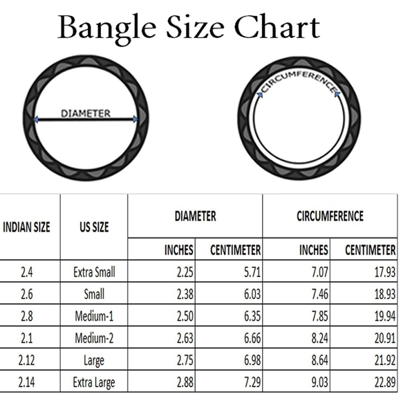 Gorgeous Cz Diamond White Gold Bangles | Indian Bangle size 2.6 inches - Picture 4 of 4